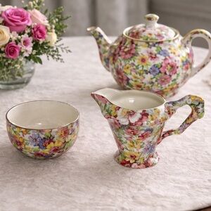 James Kent Du Barry Chintz Cream & Sugar